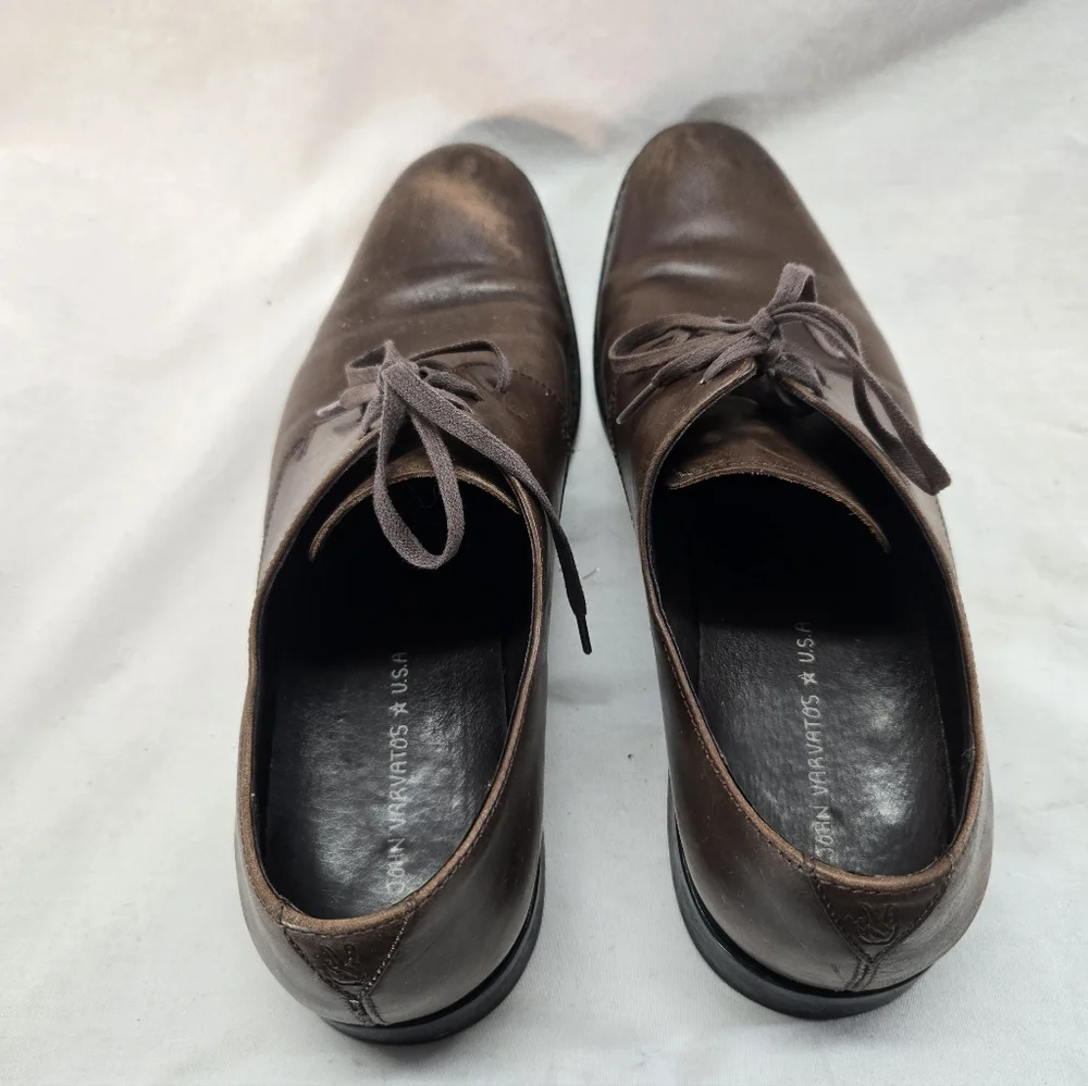 John Varvatos Men's Size 10M Brown Dress Oxford Shoe 3-Eye Lace-Up